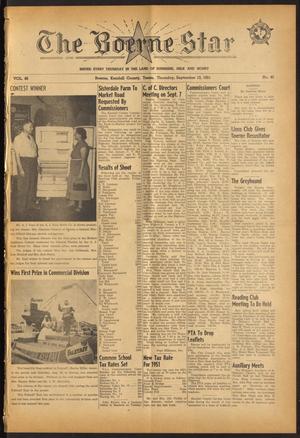 The Boerne Star (Boerne, Tex.), Vol. 46, No. 40, Ed. 1 Thursday, September 13, 1951