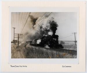 Primary view of object titled '[T&P Train #610 in Rhome, Texas]'.