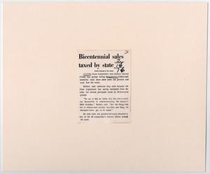 Primary view of object titled '[Bicentennial Sales Tax Article]'.