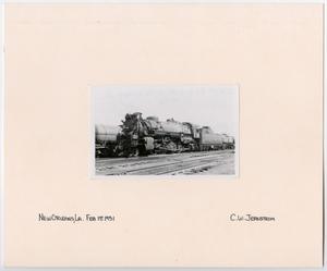 Primary view of object titled '[T&P Train #808 in New Orleans]'.