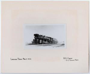 Primary view of object titled '[T&P Train #900 in Longview, Texas]'.