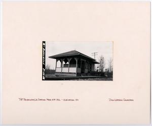 Primary view of object titled '[Train Station in Ravenwood, Louisiana]'.