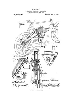 Propelling Mechanism For Bicycles.