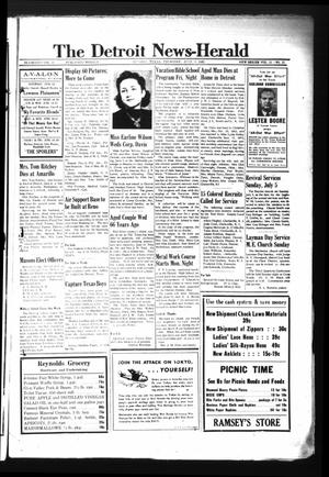 The Detroit News-Herald (Detroit, Tex.), Vol. 15, No. 11, Ed. 1 Thursday, June 11, 1942