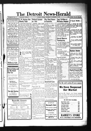 The Detroit News-Herald (Detroit, Tex.), Vol. 16, No. 39, Ed. 1 Thursday, November 25, 1943