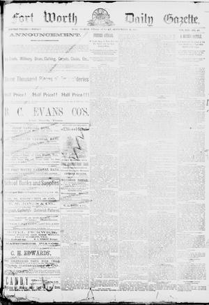 Fort Worth Daily Gazette. (Fort Worth, Tex.), Vol. 13, No. 40, Ed. 1, Sunday, September 11, 1887