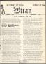 Newspaper: Witan (San Antonio, Tex.), Vol. 2, No. 3, Ed. 1 Friday, November 1, 1…