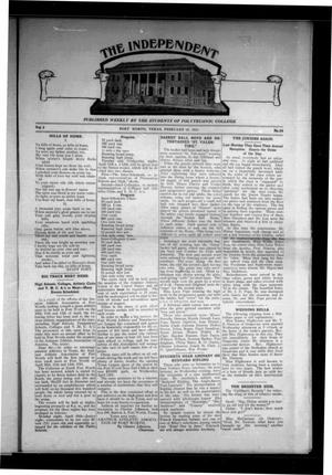 Primary view of object titled 'The Independent (Fort Worth, Tex.), Vol. 2, No. 24, Ed. 1 Saturday, February 18, 1911'.