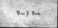 Primary view of ["Wena P. Davis." identification card]