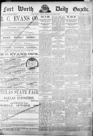 Fort Worth Daily Gazette. (Fort Worth, Tex.), Vol. 13, No. 82, Ed. 1, Sunday, October 23, 1887