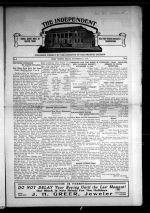 Primary view of object titled 'The Independent (Fort Worth, Tex.), Vol. 2, No. 11, Ed. 1 Saturday, November 12, 1910'.