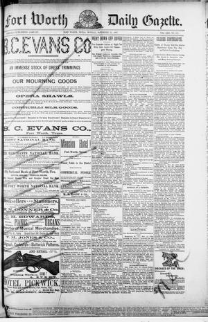 Fort Worth Daily Gazette. (Fort Worth, Tex.), Vol. 13, No. 111, Ed. 1, Monday, November 21, 1887