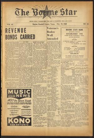 The Boerne Star (Boerne, Tex.), Vol. 40, No. 45, Ed. 1 Thursday, October 18, 1945