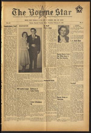 The Boerne Star (Boerne, Tex.), Vol. 47, No. 11, Ed. 1 Thursday, February 21, 1952