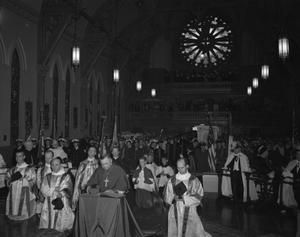 Primary view of object titled '[Pontifical Mass at Seton Hospital 50th Anniversary]'.