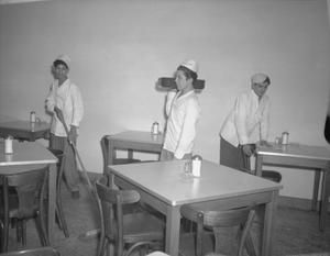 [Workers Cleaning the Milam Cafeteria]