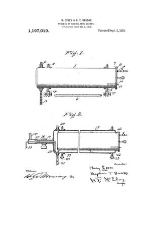 Patent for Process of Making Amyl Acetate