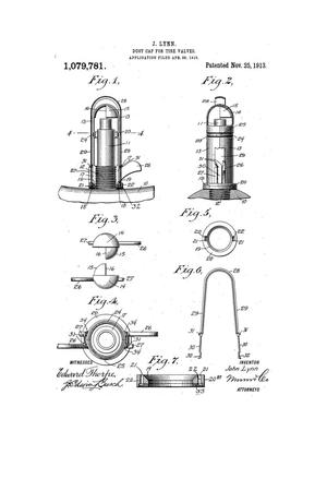 Primary view of object titled 'Dust-Cap For Tire-Valves.'.