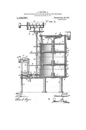 Patent for Heater or Cooker for Cotton and Other Oil Seed or Material