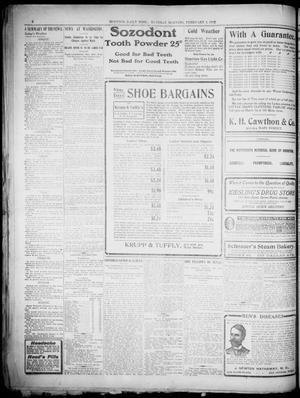 The Houston Daily Post (Houston, Tex.), Vol. XVIITH YEAR, No. 306, Ed. 1, Tuesday, February 4, 1902