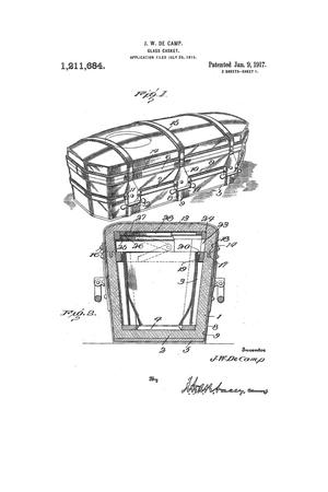 Patent for Glass Casket