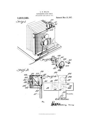 Patent for Photographic View Finder