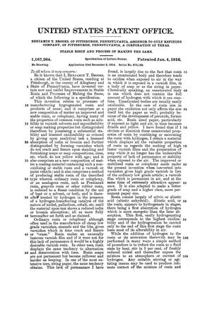 United States Patent Office - Process of making Stable Rosin