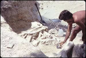 Primary view of object titled '[Bob Wilcox in a Mastodon Dig Site 1]'.