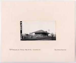 Primary view of object titled '[Train Station in Fordoche, Louisiana]'.