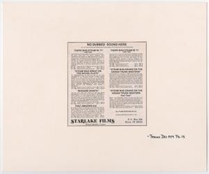 Primary view of object titled '[Starlake Films Advertisement]'.