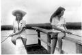 Primary view of [Helen Jane Farmer and Mary Jones Prowell fishing]