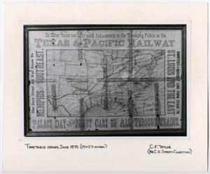 Primary view of object titled '[T&P Map and Advertisement]'.