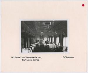 Primary view of object titled '[Interior of T&P Train #1010 Dining Car]'.