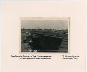 Primary view of object titled '[T&P Train #54 Wrecked in Bayou Goula, Louisiana]'.