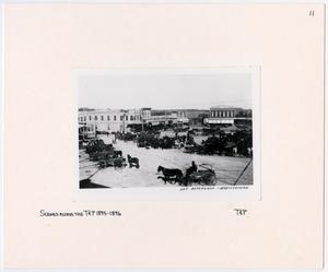 Primary view of object titled '[Horse-Drawn Carriages in Weatherford, Texas]'.