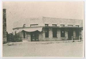 Primary view of object titled '[Copy Print of a Photo of First State Bank]'.