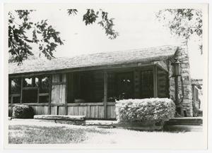 Primary view of object titled '[Log Cabin on Pace Park Drive]'.