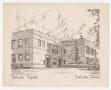 Thumbnail image of item number 1 in: '[Pen and Ink Drawing of the Salado Schools Building]'.