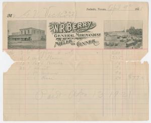 [Bill from W. R. Berry General Merchandise]