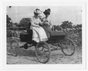[Photograph of Two Women Sitting in Early Automobile]