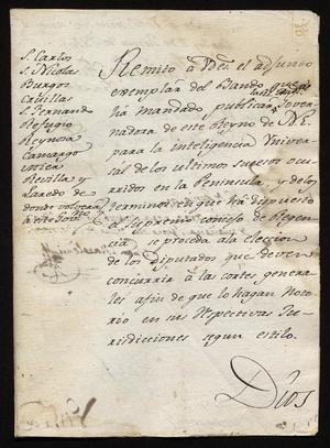Primary view of object titled '[Announcement for an Impending Decree]'.