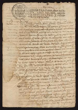[Message from Vicente Antonio Lopez Fonseca to the Governor, December 5, 1805]