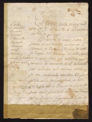 Primary view of [Notice from Manuel de Iturbe]