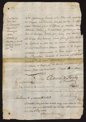 [Two Documents from Manuel de Iturbe]