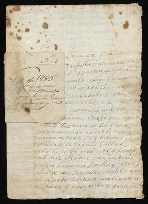 Primary view of object titled '[Correspondence Between Joseph Clemente Gutiérrez de Lara and Santiago de Jesús Sánchez]'.