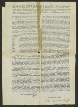 Primary view of object titled '[Printed Decree from Viceroy Lizana]'.