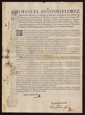 Primary view of object titled '[Printed Decree from Viceroy Maldonado]'.