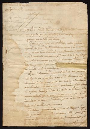 [Letter from Vicente Gonzalez de Santienes to the President of Laredo, March 10, 1771]