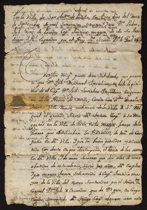 Primary view of object titled '[Affidavits for Joseph Manuel Dovalina]'.