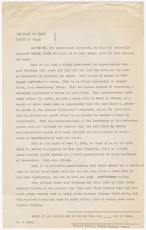 Primary view of object titled '[Legal Statement of George Hight #1]'.